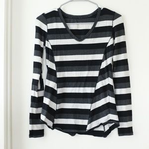 CALVIN KLEIN striped long sleeved performance top